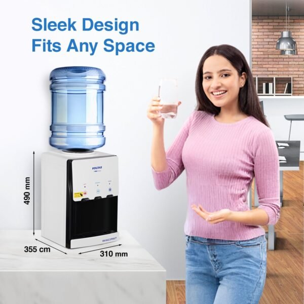 Voltas Water Dispenser ISI Mark Minimagic Spring TT White [Table Top] - Image 6
