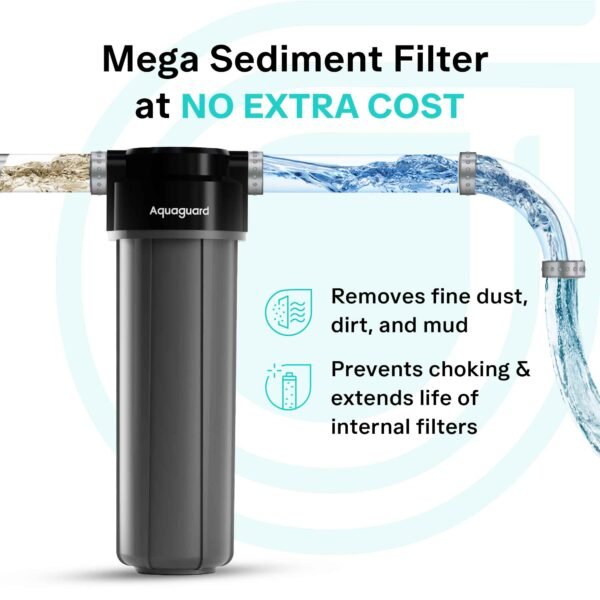 Aquaguard Sure Champ RO+UV 2X Water Purifier | With Mega Sediment Filter - Image 3